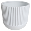 Vaso cerâmica duo M branco brilho A13,5cm x L15cm