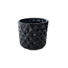 Vaso cerâmica diamante PP preto brilho  A 9 cm x L 10