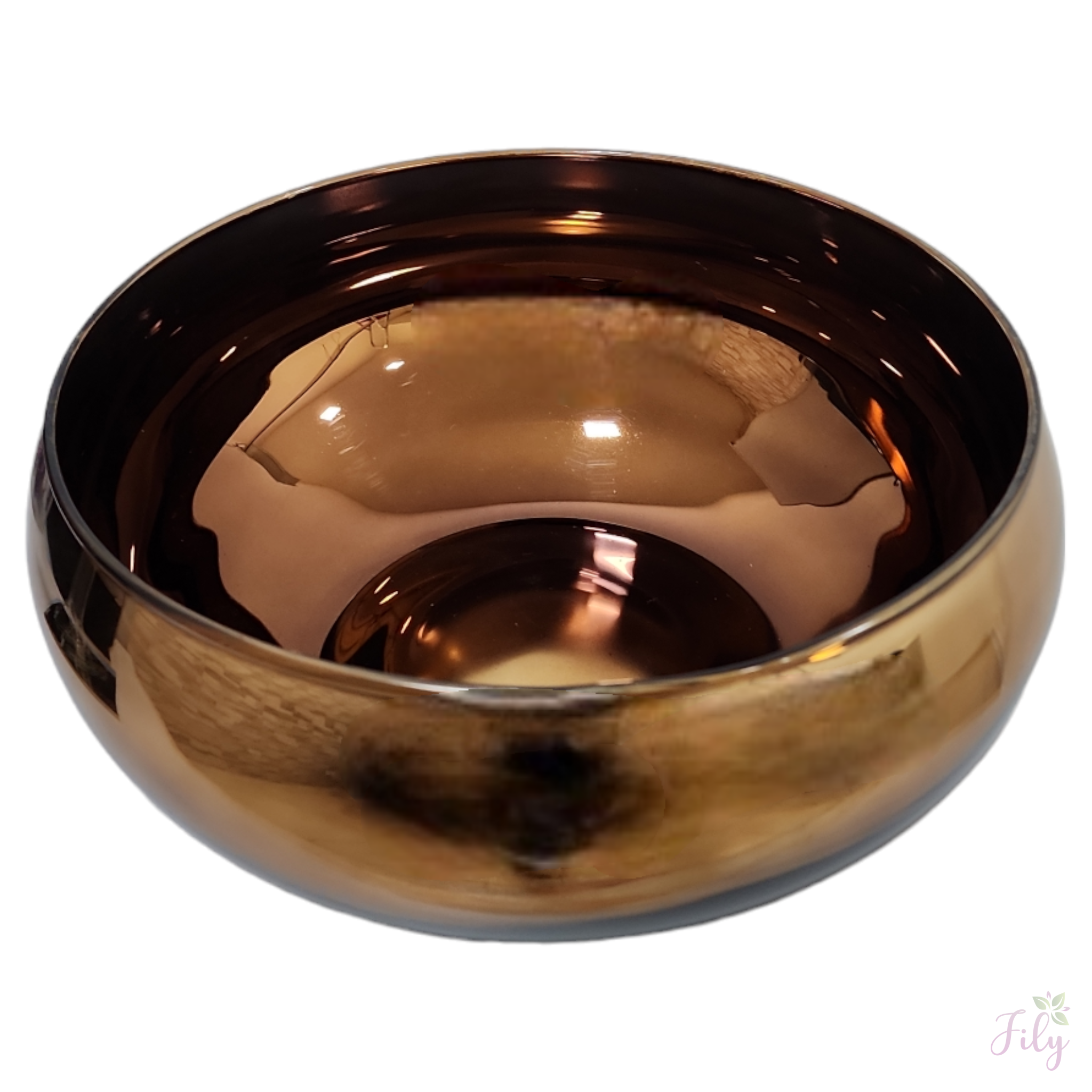 Vaso de vidro Lagoon wood espelhado A 26cm X L 13,5cm - Imagem 2