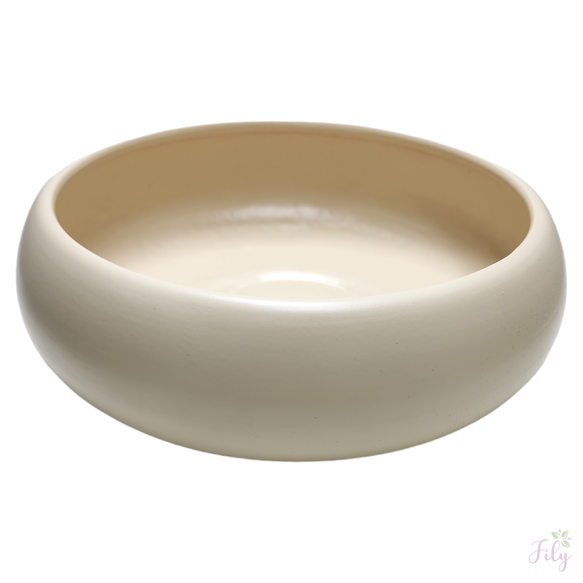 Vaso cerâmica ikebana M tradicional creme matte A8,50cm x L25cm