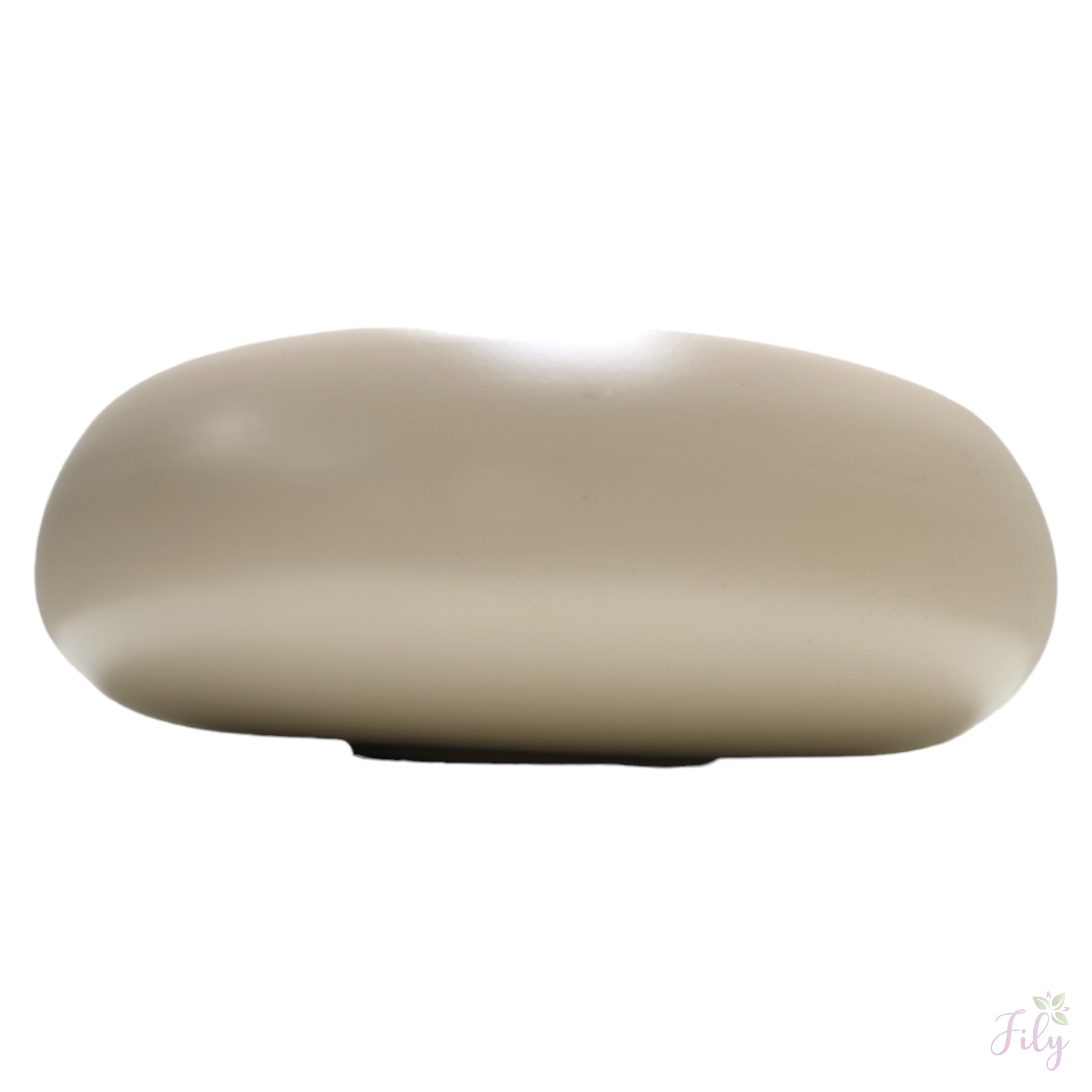 Vaso cerâmica ikebana M tradicional creme matte A8,50cm x L25cm - Imagem 2