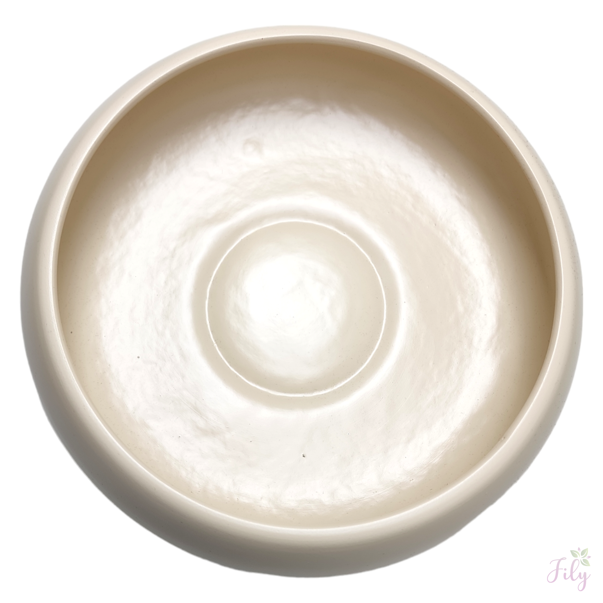 Vaso cerâmica ikebana M tradicional creme matte A8,50cm x L25cm - Imagem 3