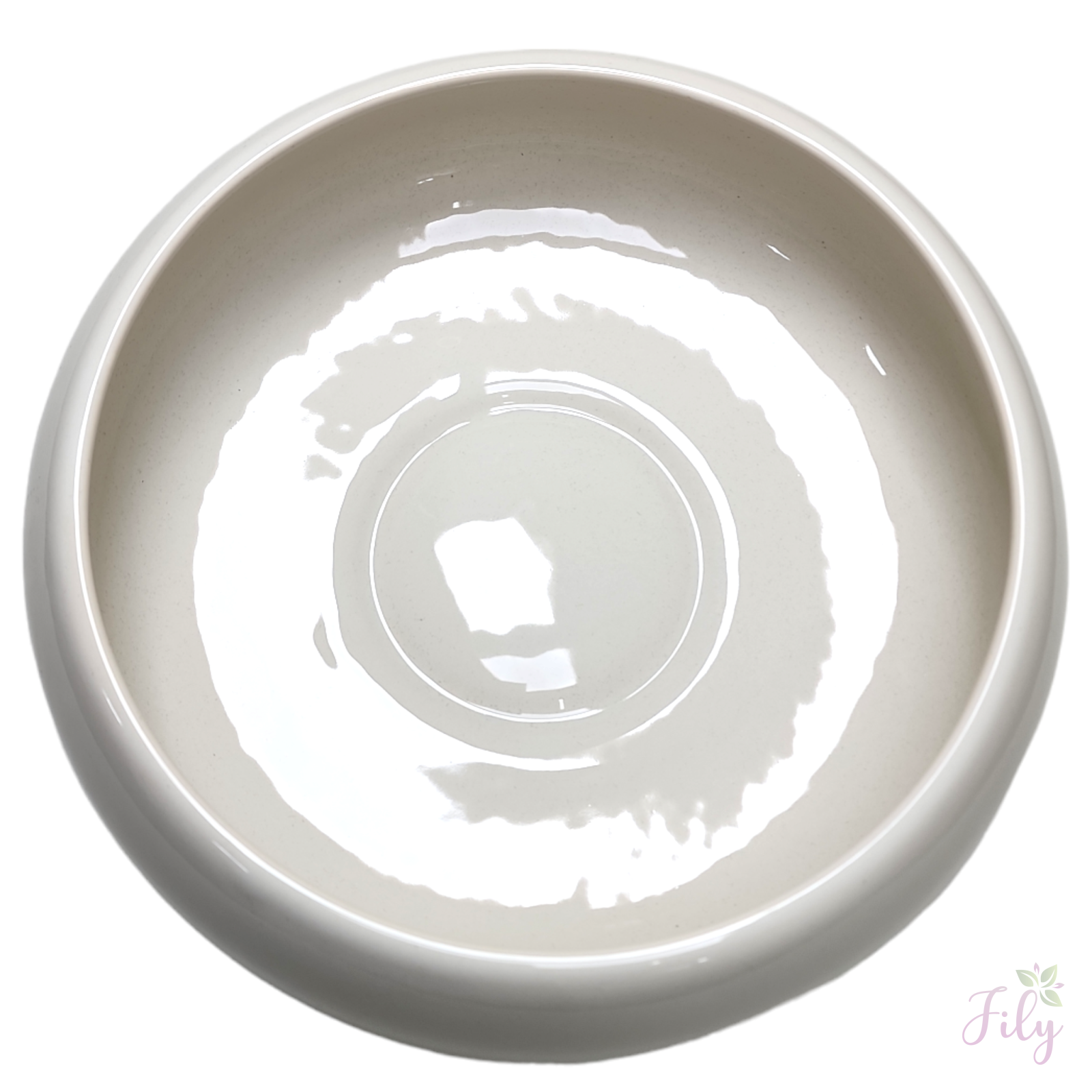 Vaso cerâmica ikebana G tradicional branco brilhante A10,50cm x L30cm - Imagem 3