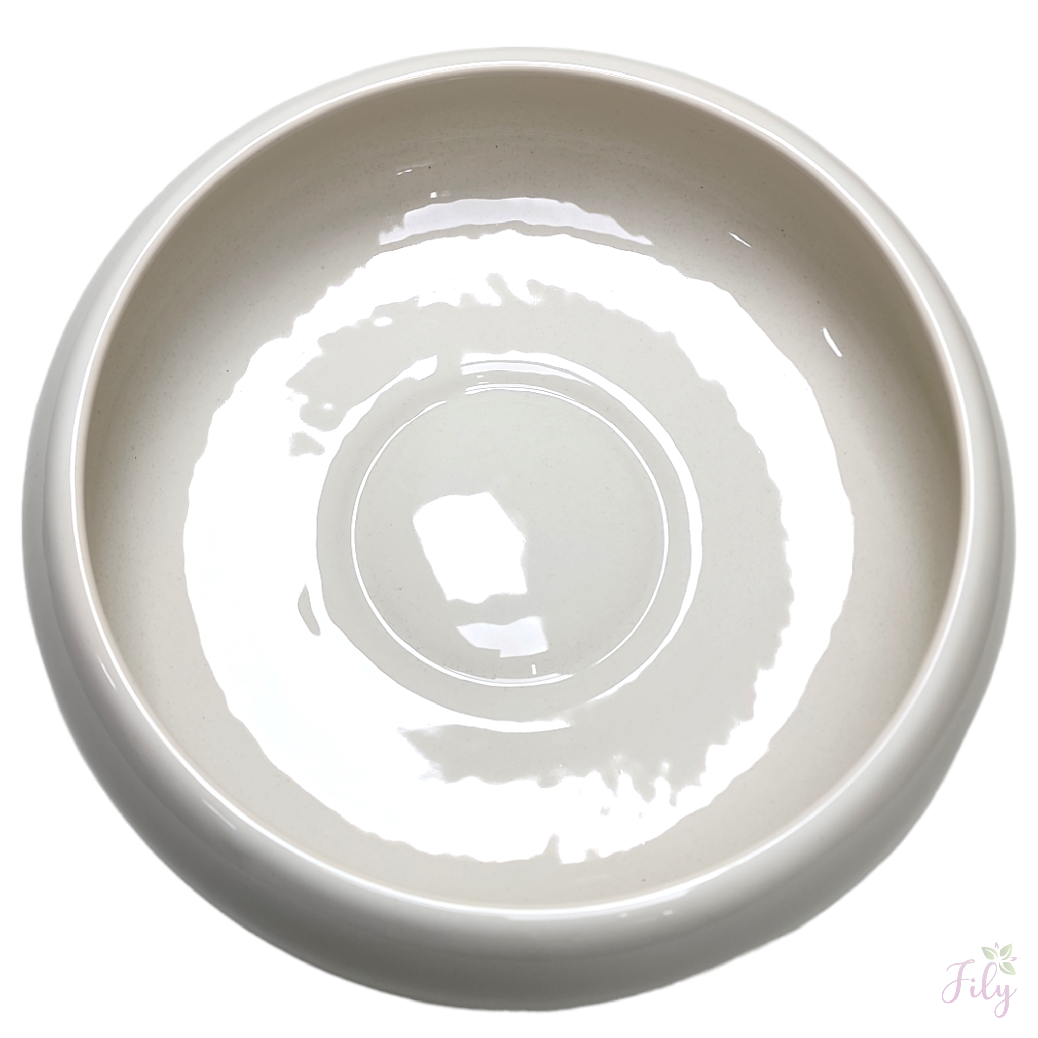 Vaso cerâmica ikebana G tradicional branco brilhante A10,50cm x L30cm - Imagem 3