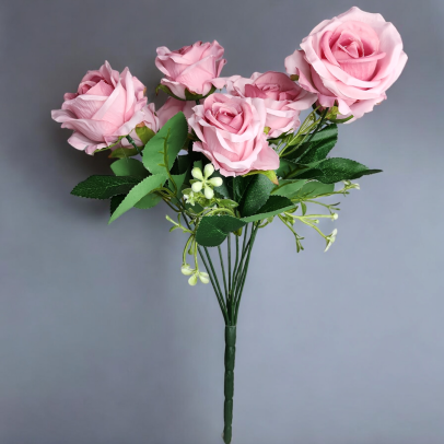 Buque de Rosa com 9 rosas A 45cm x L 20cm - Rosa