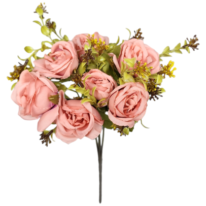 Buque de Mini Rosa com Sete Rosas A 30cm x L 20 cm - Rosa