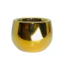 Vaso Cerâmica Florarte Dourado A 5,8 cm X L 6,5 cm