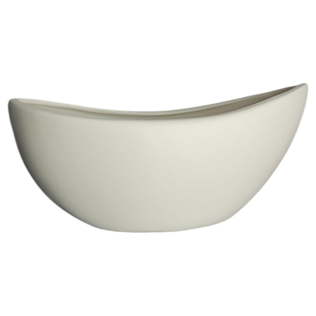 Barca cerâmica estilo off fosco A 10cm x L 28 cm - Imagem 2