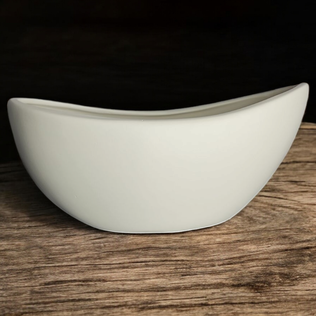 Barca cerâmica estilo off fosco A 10cm x L 28 cm