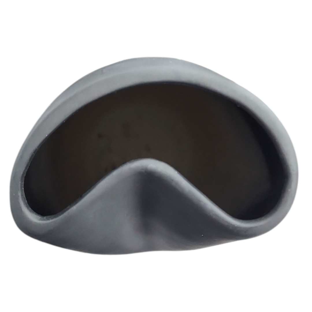 Vaso cerâmica orgânico G preto fosco A 27 cm x L 16 cm - Imagem 3