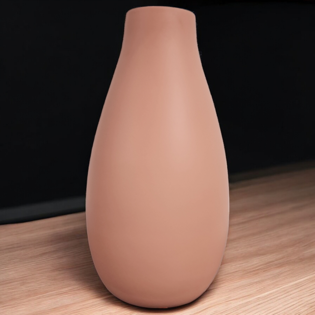 Vaso cerâmica bojo P argila fosco A 20 cm x L 14 cm