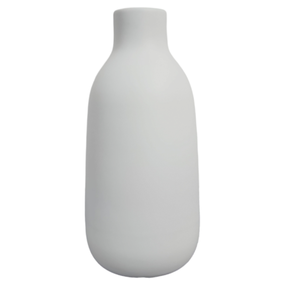 Vaso cerâmica potiche G branco fosco A 28 cm x L 15 cm - Imagem 2