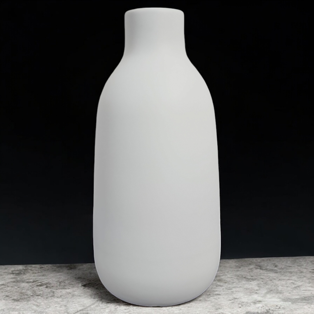 Vaso cerâmica potiche G branco fosco A 28 cm x L 15 cm
