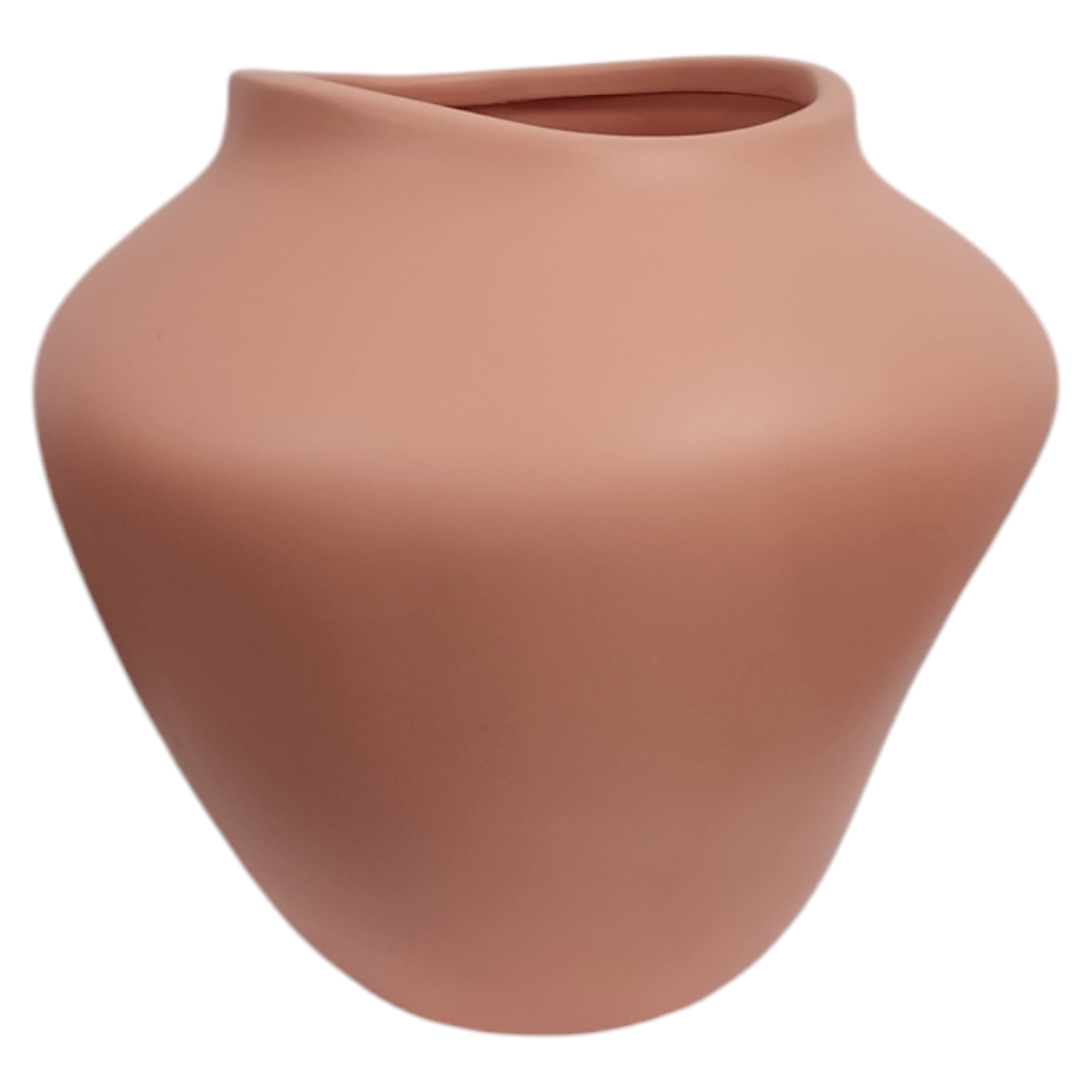 Vaso cerâmica molde M argila fosco A 16 cm x L 20 cm - Imagem 2