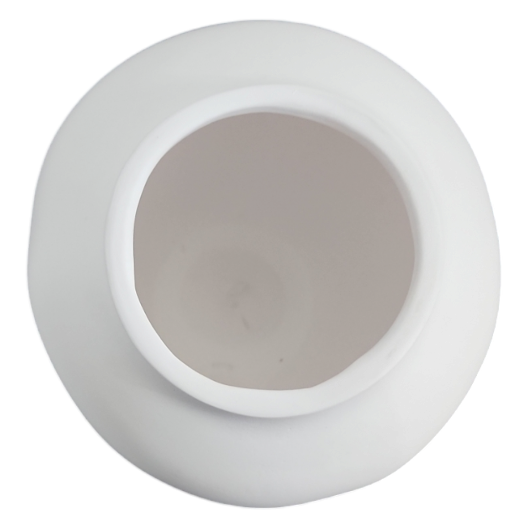 Vaso cerâmica molde PP branco fosco A 10 cm x L 15 cm - Imagem 3