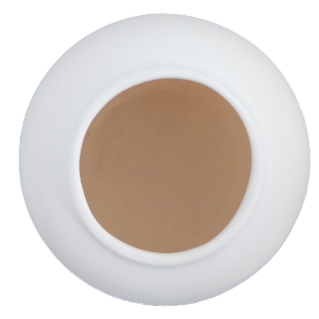 Vaso cerâmica bola branco fosco A 14 cm x L 15 cm - Imagem 3