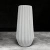 Vaso cerâmica geométrico cinza fosco A 23 cm x L 11 cm